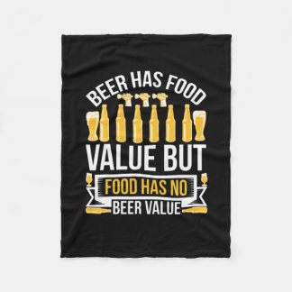 Beer Has Food Value Birthday フリースブランケット