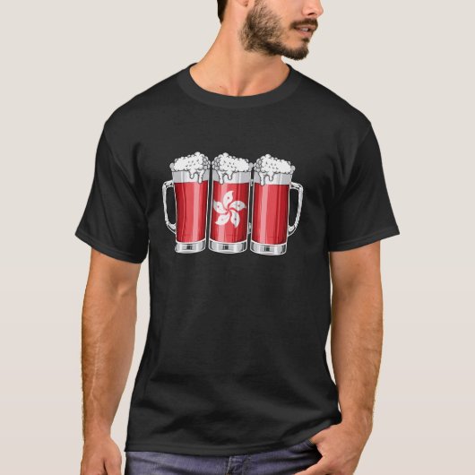 Beer Hong Konger Shirt – ビール香港国旗Patri Tシャツ (正面)