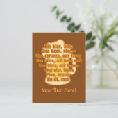 BEER in languagesカスタムはがき ポストカード (スタンド正面)