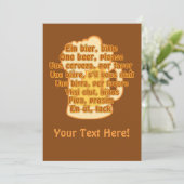 BEER in languagesカスタム招待 招待状 (スタンド正面)