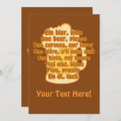 BEER in languagesカスタム招待 招待状 (正面/裏面)