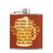 BEER in languagesカスタム flask フラスク (正面)