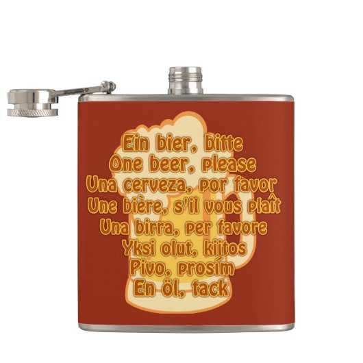 BEER in languagesカスタム flask フラスク (オープン)