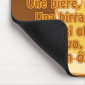 BEER in languagesカスタム mousepad マウスパッド (コーナー)