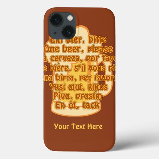BEER in languages iPadカスタムケース Case-Mate iPhoneケース (裏面)