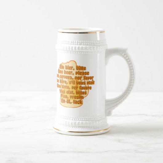 BEER in languages mag -スタイルとカラーを選択 ビールジョッキ (右)