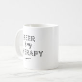 Beer is my therapy コーヒーマグカップ (正面左)