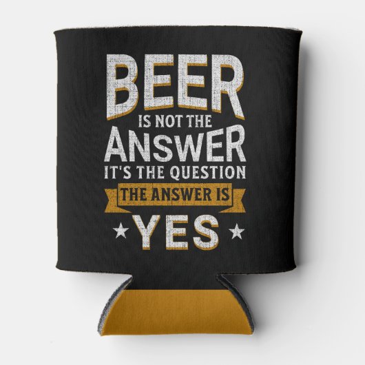Beer is not the Answer Funny Beer Lover 缶クーラー (正面)