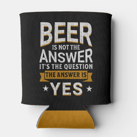 Beer is not the Answer Funny Beer Lover 缶クーラー (裏面)