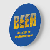 Beer It's Just For Breakfast ラージ壁時計 (傾斜)