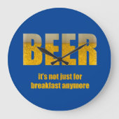 Beer It's Just For Breakfast ラージ壁時計 (正面)