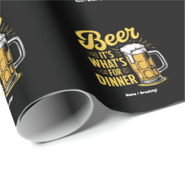 Beer It's What for Dinner おもしろい Drink Lover ラッピングペーパー
