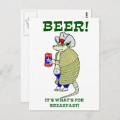 Beer It's What's For Breakfast ポストカード (正面/裏面)