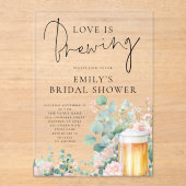 Beer Love is Brewing Bridal Shower アクリル招待状 (正面)