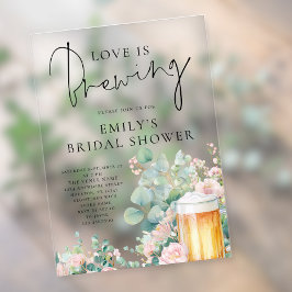 Beer Love is Brewing Bridal Shower アクリル招待状
