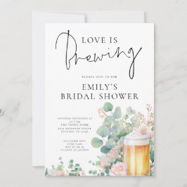 Beer Love is Brewing Bridal Shower 招待状