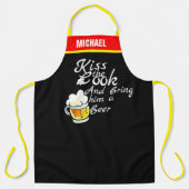 Beer Lover Apron - Funny Custom Chef Gift Men エプロン (正面)
