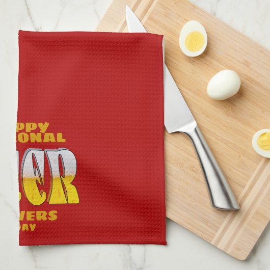 Beer Lovers Day キッチンタオル (四つ折り)