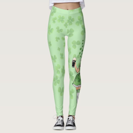 Beer Loving Irish Pin Up レギンス (正面)