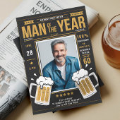 Beer Magazineメンズおもしろいアダルト誕生日写真Invite 招待状