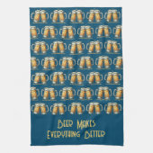 Beer Makes Everything Better Kitchen Towel キッチンタオル (縦)