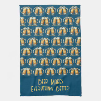 Beer Makes Everything Better Kitchen Towel キッチンタオル
