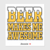 Beer makes me awesome シール (シート)