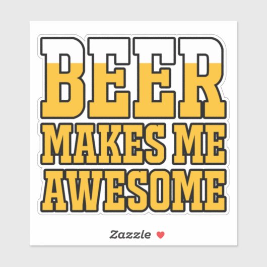 Beer makes me awesome シール (シート)