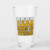 Beer makes me awesome タンブラーグラス (正面)