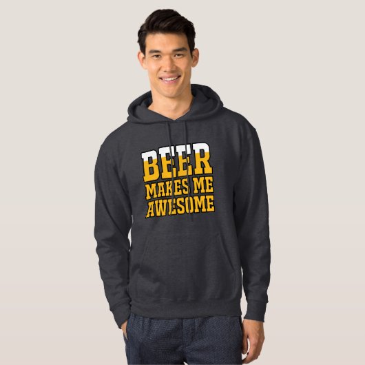 Beer makes me awesome パーカ (正面フル)