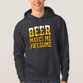 Beer makes me awesome パーカ (正面)