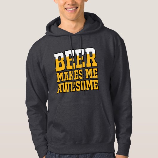 Beer makes me awesome パーカ (正面)