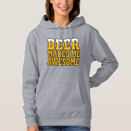 Beer makes me awesome パーカ