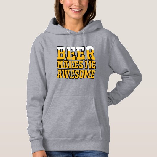 Beer makes me awesome パーカ (正面)