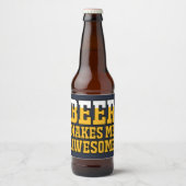 Beer makes me awesome ビールラベル (正面)