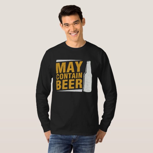 Beer May Contain Beer Tシャツ (正面フル)