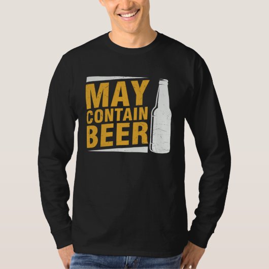 Beer May Contain Beer Tシャツ (正面)
