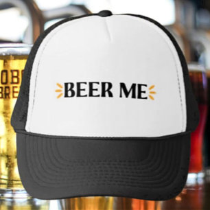 Beer Me ユニークなタイポグラフィーのトラック運転手用帽子 キャップ
