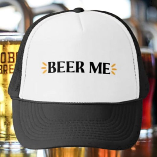 Beer Me | ユニークなタイポグラフィーのトラック運転手用帽子 キャップ