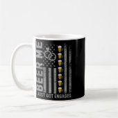 Beer Me I Just 得婚約したヴィンテージAmerican Flag コーヒーマグカップ (左)