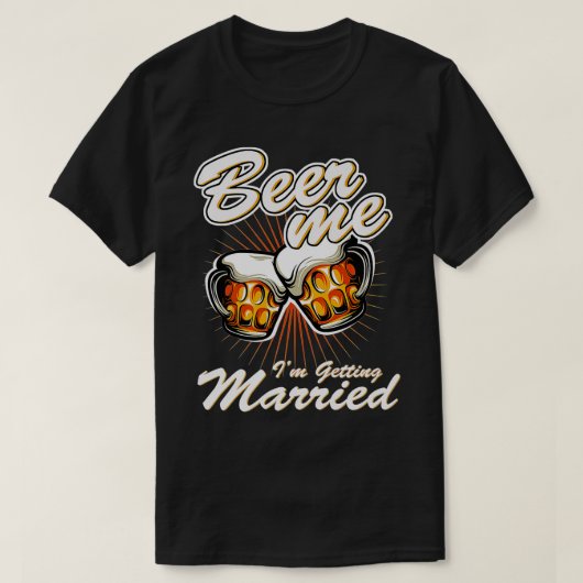 Beer Me I'D Getting Married - Groom おもしろい Boater Tシャツ (デザイン正面)
