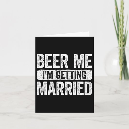 Beer Me I'Getting Marshed Groomバチュラーパーティ1 カード (正面)
