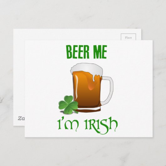 Beer Me I'm Irish ポストカード (正面/裏面)
