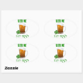 Beer Me I'm Irish 楕円形シール (シート)