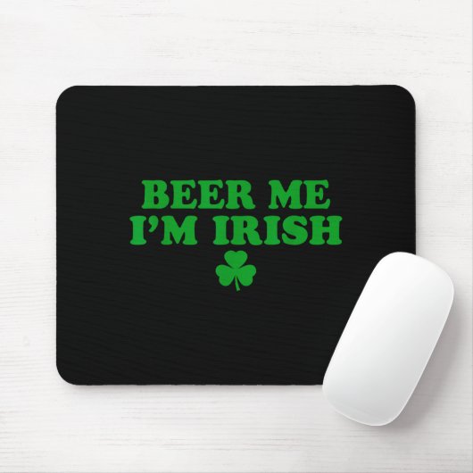 Beer Me I'm Irish Shamrock, Funny St Patricks Day マウスパッド (マウス)