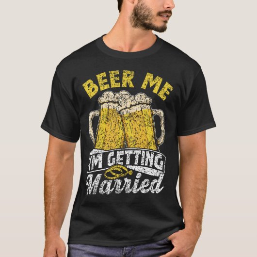 Beer Me I'To Getting Marshedパーティー新郎新婦バッハ Tシャツ (正面)