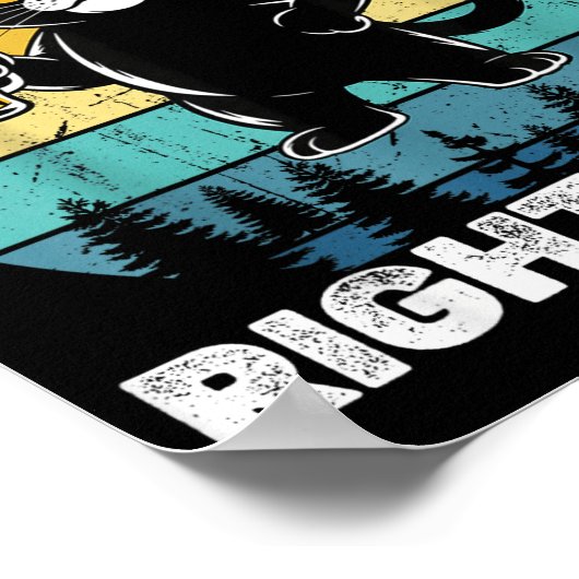 Beer Me Right Meow Funny Cat Drinking Humor  ポスター (角)