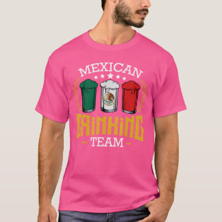 Beer Mexican Drinking Team Mexico Flag Funny Beer  Tシャツ