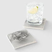 Beer Motorcycle Coaster 17 ストーンコースター (横)