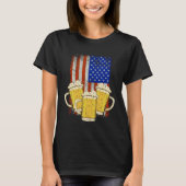 Beer Mug American Flag Craft Beer Beer Brewer Tシャツ (正面)